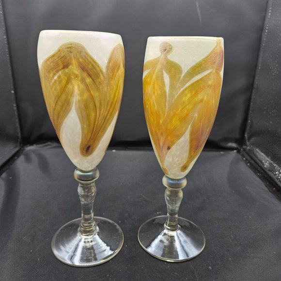 Arte Vargas signed wine/champagne glasses - Picture 6 of 6